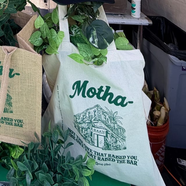 HAAM Burlap Tote Bag.